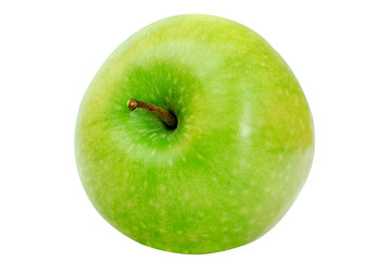 ripe tasty green apple with leaf isolated on white  Green apple Vibrant red apple with a fresh green leaf showcases healthy eating and natural beauty