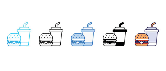 Fast Food icon design with white background stock illustration