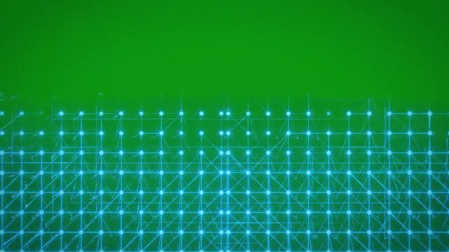  Network, grid, green screen digital network grid with glowing lines and dots for futuristic technology and data visualization

 - Powered by Adobe