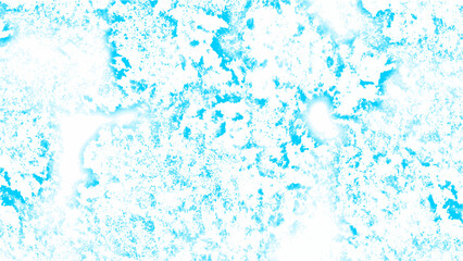 Abstract light blue and white texture with a frosty, crystalline appearance. Irregular organic patterns  ice, frozen surfaces, or watercolor stains. Cold, refreshing, and artistic feel with digital 