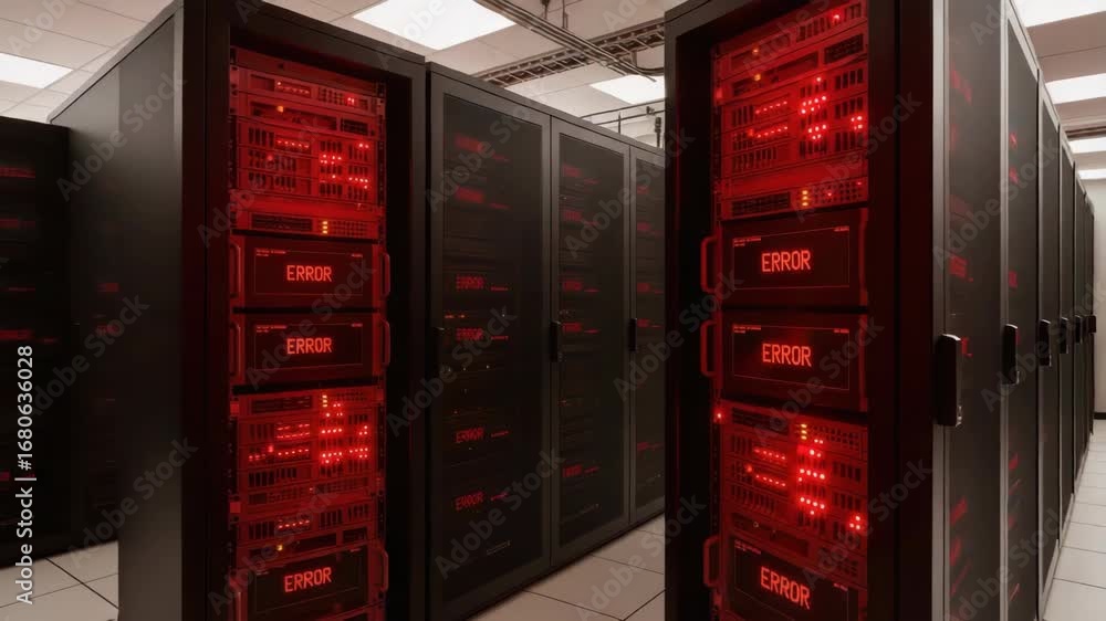 Poster server room filled with servers, providing critical data and computing infrastructure. data center h