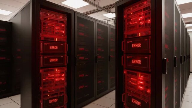 Server room filled with servers, providing critical data and computing infrastructure. Data center houses servers, ensuring seamless data storage, networking, and data processing tasks.