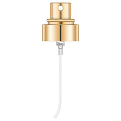 gold perfume pulveriser isolation on the white background
