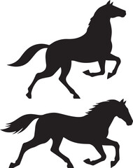 horse silhouette vector dynamic