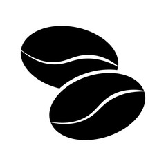  coffee beans icon white on background