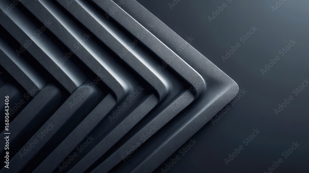 Poster intricate geometric shapes create a dynamic, modern abstract pattern with smooth textures and stylis