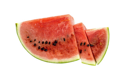 カットされた新鮮なスイカ（背景透過）
