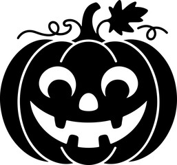 Smiling pumpkin vector illustration