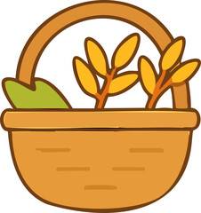 바구니, 가을, 노랑, 자연, 식물, 먹을것, 네이처, 추수, 추수감사절, 열매, 과일, 보리, 수확