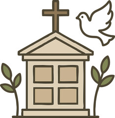 기념비,비둘기,꽃,추모,평화,교회,자연,베이지,납골당,무덤,묘지,죽음,건축,신앙,지붕,도안,건물