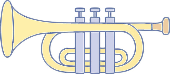 트럼펫,악기,노랑,파랑,음악,호른,악기,노랑,음악,클래식,오케스트라,연주,캐릭터,즐거움,음악회,공연,뮤직,재즈,나팔