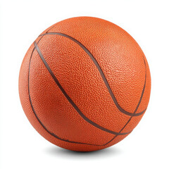 Orange basketball, with its pebbled texture, evokes excitement of thrilling sport game