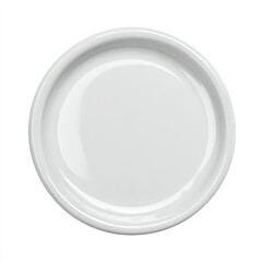 Plain white ceramic plate prepared for dining, ready for delicious culinary creations
