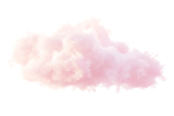 Fluffy pink cloud on white background png isolated on... isolated on a transparent background © HASAN