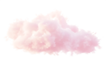 Fluffy pink cloud on white background png isolated on... isolated on a transparent background