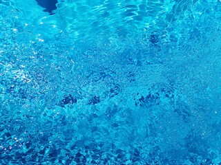 moving water on a blue background