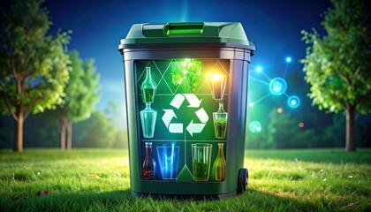Smart recycling bin equipped with ai technology for proper waste disposal feedback mechanism