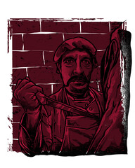 black and white image