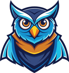 Obraz premium Majestic Blue Owl Mascot Design for Gaming Esports Teams and Organizations