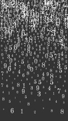 School math notebook cover. White chalk numbers