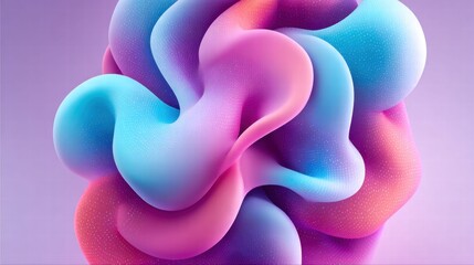 An eye-catching abstract design with smooth, colorful, and organic shapes in vibrant hues.