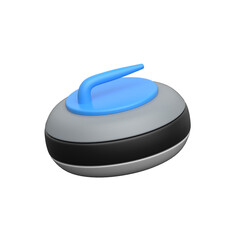 Get your hands on this amazing 3d icon of curling stone, winter game, ice sports