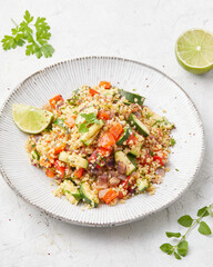 Bulgur with vegetables and sumac