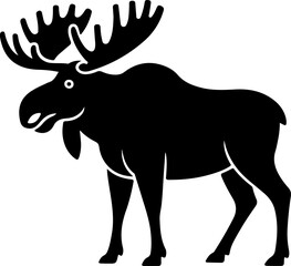 moose silhouette vector illustration