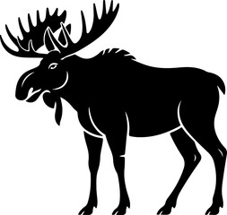 moose silhouette vector illustration