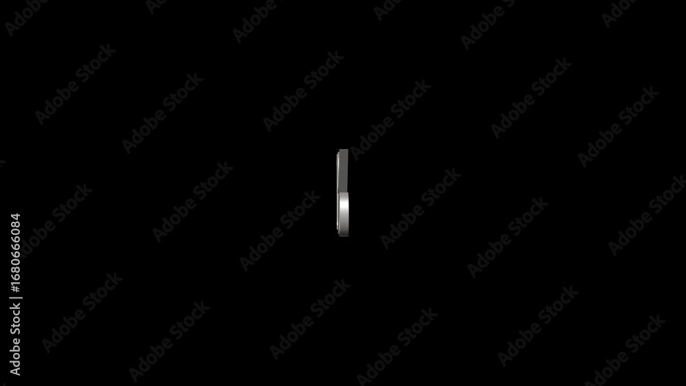 Aufkleber abstract 1% percentage text. 3d 1% percentage loop animation. 1 percentage 3d text rotation on black