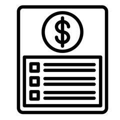 Invoice  Icon Set Multiple Style Collection