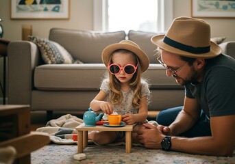 Father daughter tea party indoor