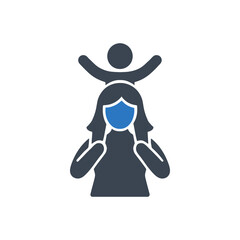 Mother Giving Piggyback Icon