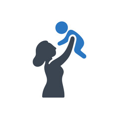 Mother Holding Baby Icon