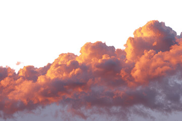 sunset clouds corner isolated on white or transaprent png