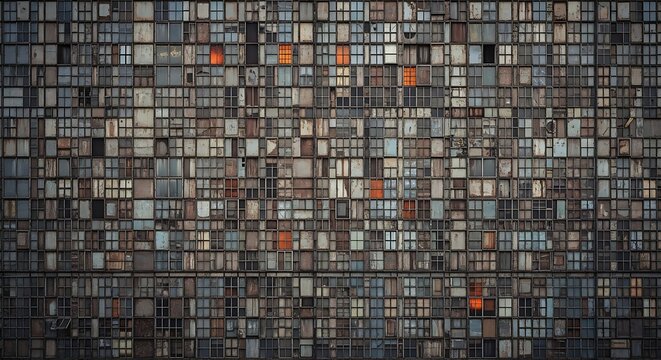A vast library of books filling shelves from floor to ceiling creating a textured mosaic of knowledge and stories