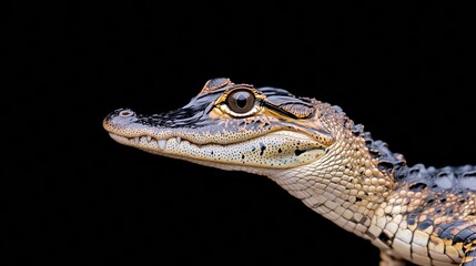 Fototapeta premium Smooth-fronted Caiman also known as Schneider's Dwarf Caiman, is a small crocodilian
