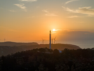 Torre de Brantuas en Monte Faro, Ponteceso, A Coruña