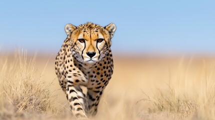 Naklejka premium Stalking male cheetah