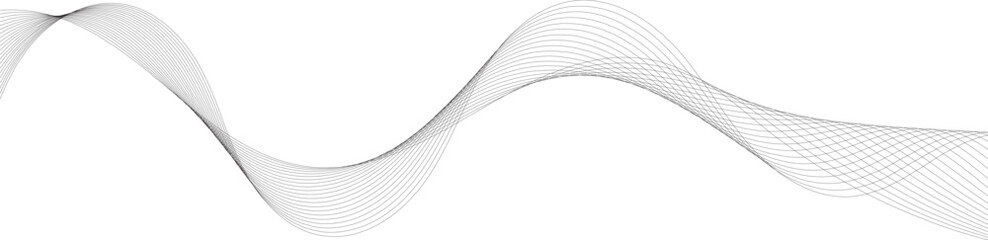 Gray and white abstract technology wavy curve lines background. Vector illustration. white and grey geometric smoky blend liens background. 