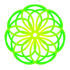 Mandala abstract line art is a combination of brushstrokes and vibrant colors for screen printing on fabrics cups bowls and objects.