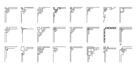 chinese frame corner ornament set traditional decorative