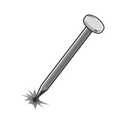 Illustration nail. with punched holes. Good for candidate election designs