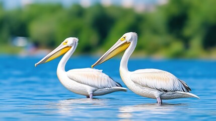 Tender Great White Pelicans