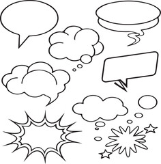 Fototapeta premium Comic Speech Bubble Vector Set