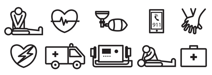 Cpr vector illustration hospital