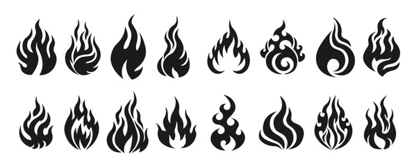 Fire Icons Collection vector