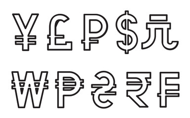 Set of pese vector illustration