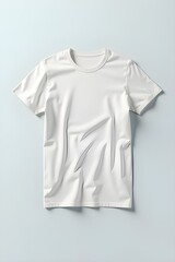 AI Generative. Blank Army White T-shirt Mockup on White Background. 3