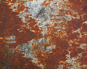 Rust iron rusty steel background old sheet brown orange color effect weathered wall floor rough pattern seamless dirty grounge metallic damaged rusted textured backdrop industrial material scratch.